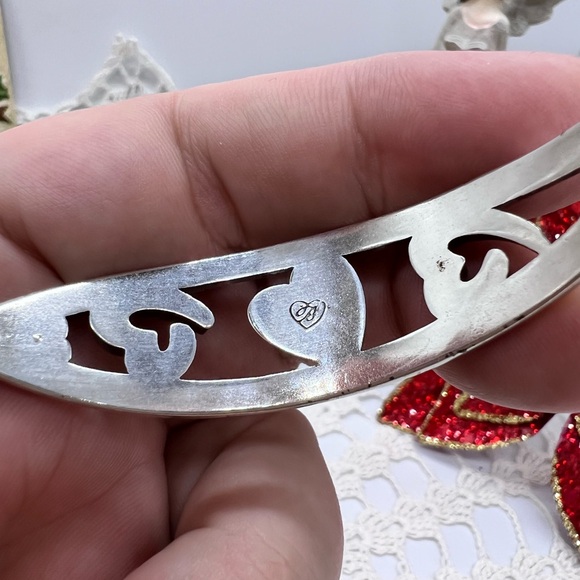 Brighton Heart Rhinestone Bangle Bracelet - Picture 4 of 7